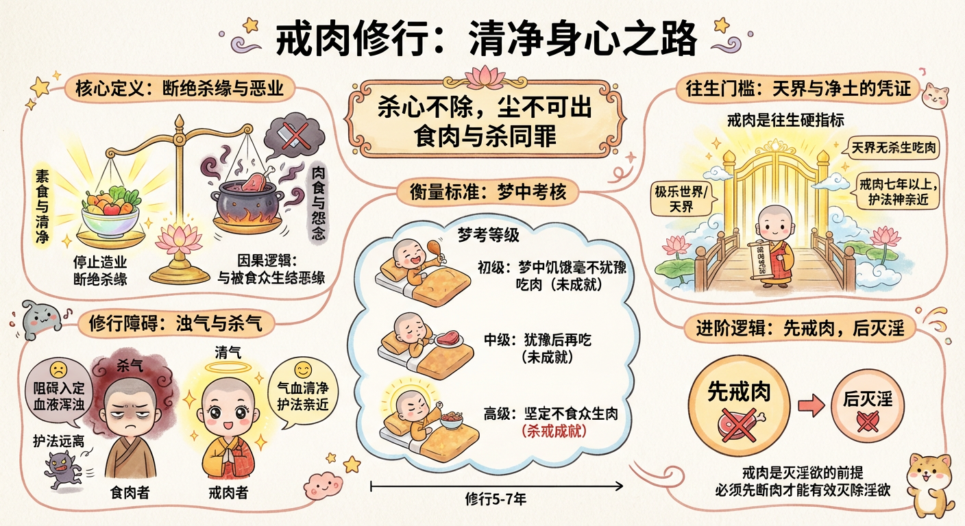 戒肉(一) - 戒行修持圖解